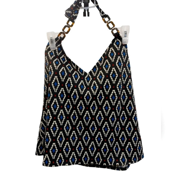 Lands end plus size swimsuit tankini top aztec red white blue patriotic size 18 - Picture 1 of 6